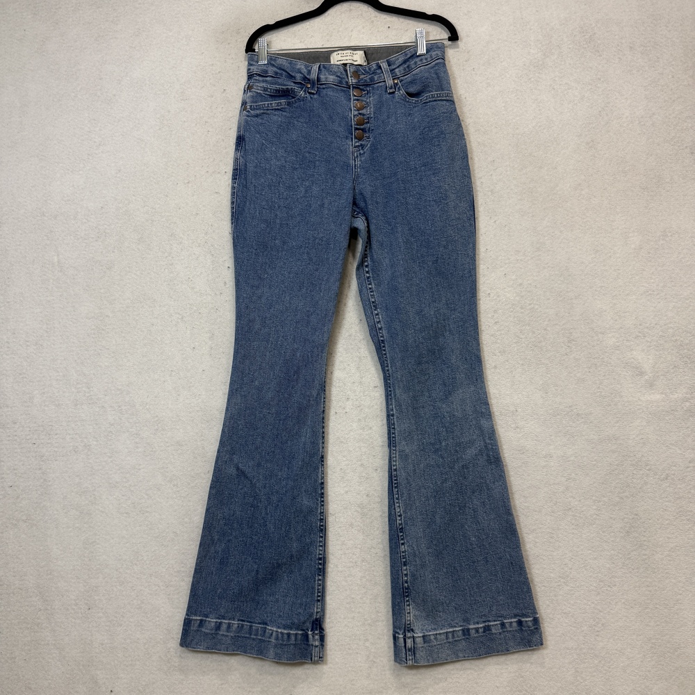 Smith Rogue No. 74 Trouser Jeans Womens 30x34 Blue High Rise Flare Stretch Denim